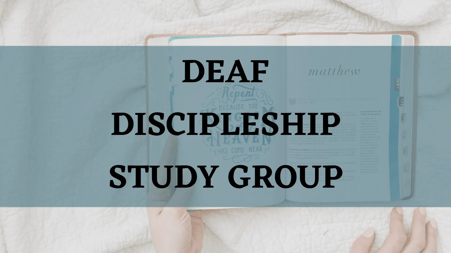 Deaf discipleship study group logo
